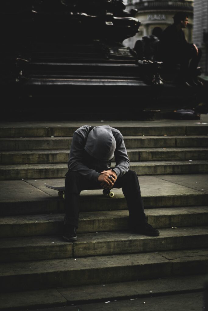 A person looking frustrated, representing the symptoms of irritable depression.